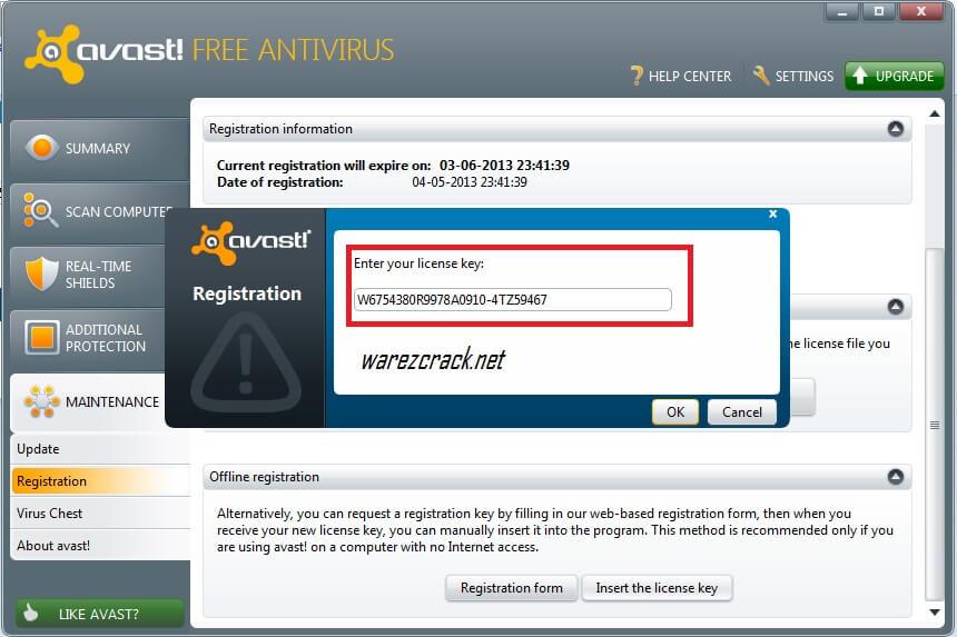 avast free activation key